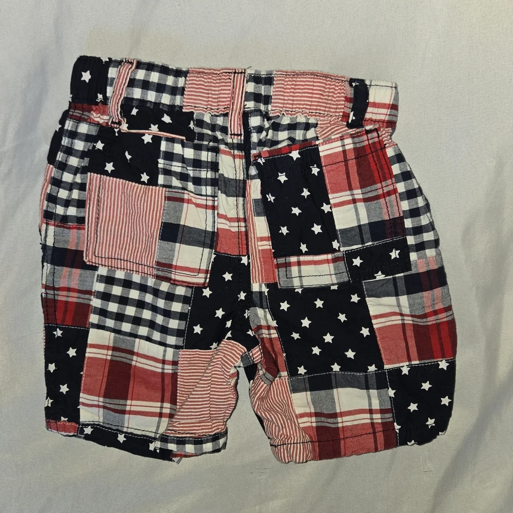 Gymboree Kids Boys USA Patchwork Shorts in Red White Blue